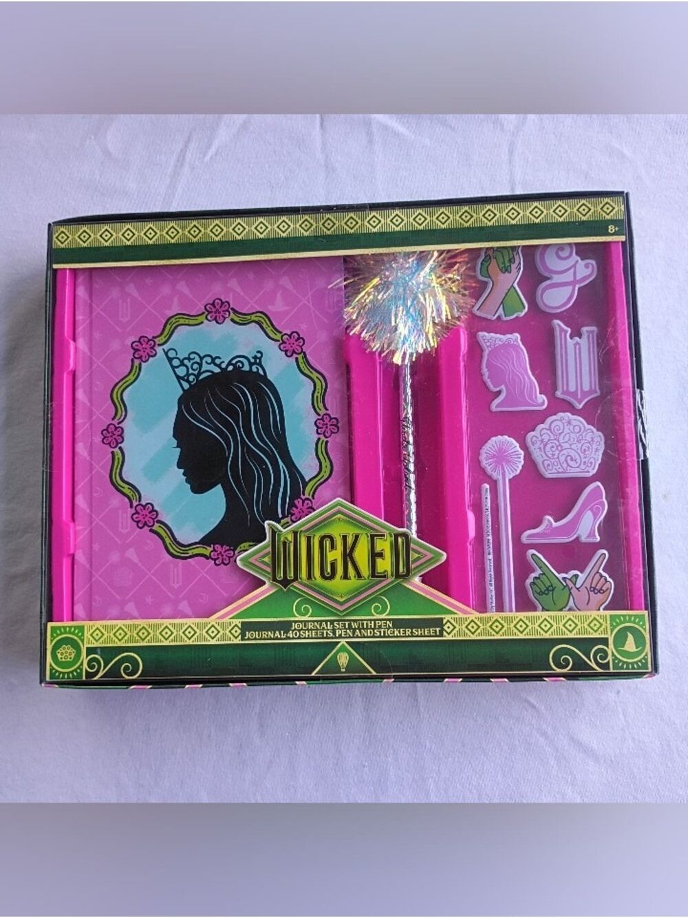 Wicked Pink Cute Glinda Notebook Stationary Set